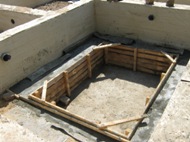 Приямок на кухне - Фундаментные работы - Строительство деревянных домов